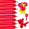 100pcs Red 260 balloons, Thickening Latex Long Twisting Balloons by KUULBELAballoons