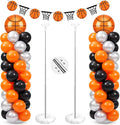 Yalikop 2 Sets Basketball Party Balloon Column Stand Kit by Yalikop