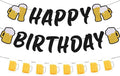 Beer Birthday Banner for Beer Party and Birthday Wedding Party Supplies by OSAMUHA