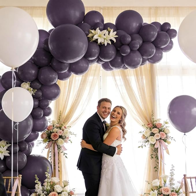 110pcs Dusty Purple Balloon 12 Inch, Dusty Purple Latex Balloons - Image 6