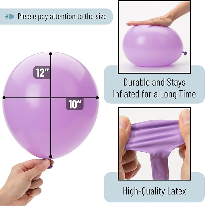 Mr. Pen- Pastel Balloons, 12 Inch, 54 Pack | Assorted Pastel Latex Balloons - Image 3