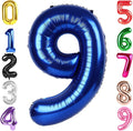 40 Inch Night Blue Number 9 Balloon, 9th Blue Birthday Party Decorations | 40 by Hadoife