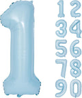 40 Inch Blue Number 1 Foil Balloon Light Blue Digital 1 Helium Balloon | by YOIOZAIZAI