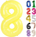 8 Balloon - Macaron Yellow Birthday Number Balloons, 40 Inch Decorations | by ALPHADELTAPI