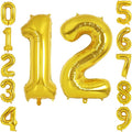 40 Inch Gold Number 12 Foil Balloon by TNCDJKPA