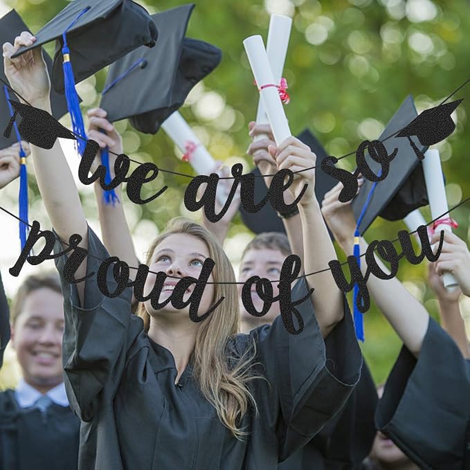 2026 Graduation Banner Party Decorations Black We Are So Proud of You - Image 4