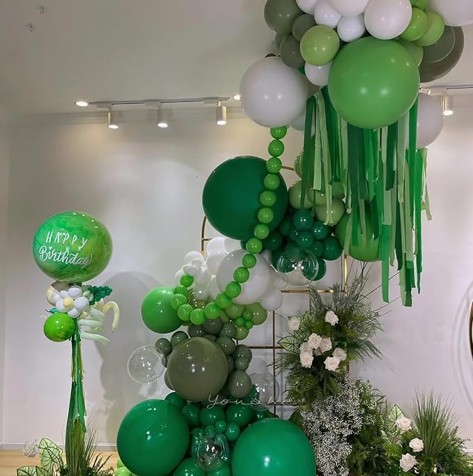 Green Balloons 18 Inch 24 Pack Matte Helium Latex Round Balloons - Image 3