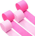 4 Hot Pink Streamers, 328ft Pack of Crepe Paper Party Decorations | Each roll by CaptainD%C3%A9cor