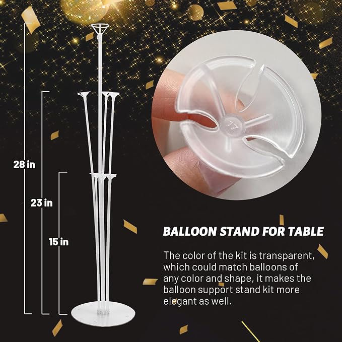 8 Sets Balloon Stand Kit For Table, Balloon Sticks - Image 3