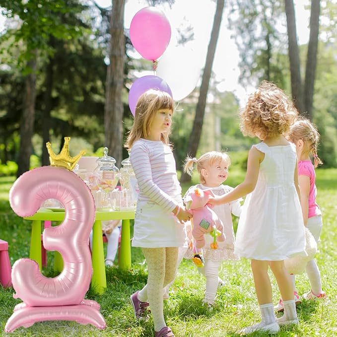 42 Inch Pink Foil Number 2 Balloon, 2th Pink Birthday Decorations | Giant - Image 6