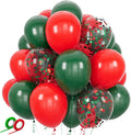 Red and Green Balloons 50 Pcs 12 Inch Christmas Latex Balloons Set Green Red by ASIYUHY