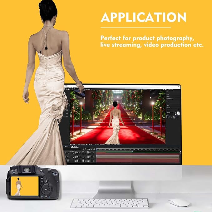 Yellow Photography Backdrop for Photoshoot, Fabric 6x9ft | Versatile Studio - Image 3