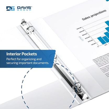 Premium Economy 6-Pack 3-Ring Binders for School or Office, Round-Ring Binders, 1 Inch, White