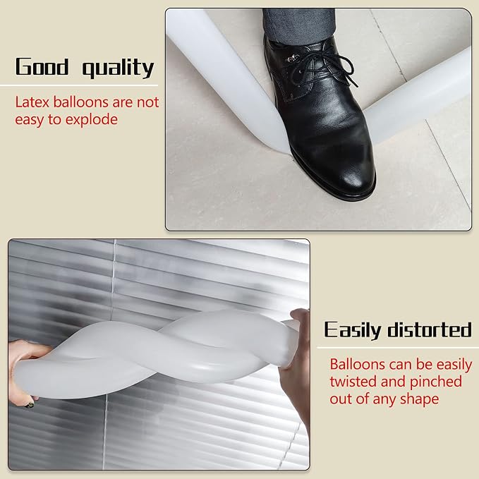 100Pcs clear 260 Balloons Clear Long Skinny Latex Balloon - Image 2