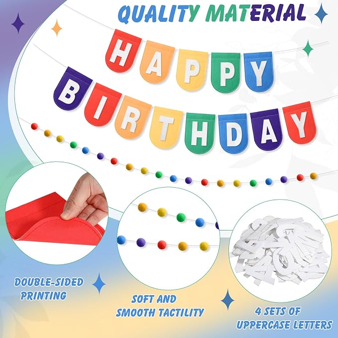 Hahafelt 125 Pcs Make Your Own Banner Kit Personalized Handmade Name Scallop - Image 3