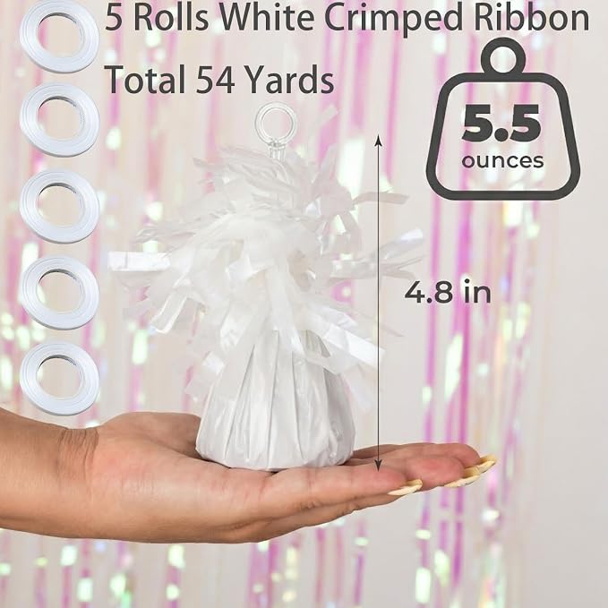 White Balloon Weights Pack of 12 - Image 2