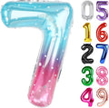 Starry Sky Number 7 Balloon 40 Inch, 7th Birthday Decorations Men Women | Foil by IWERP