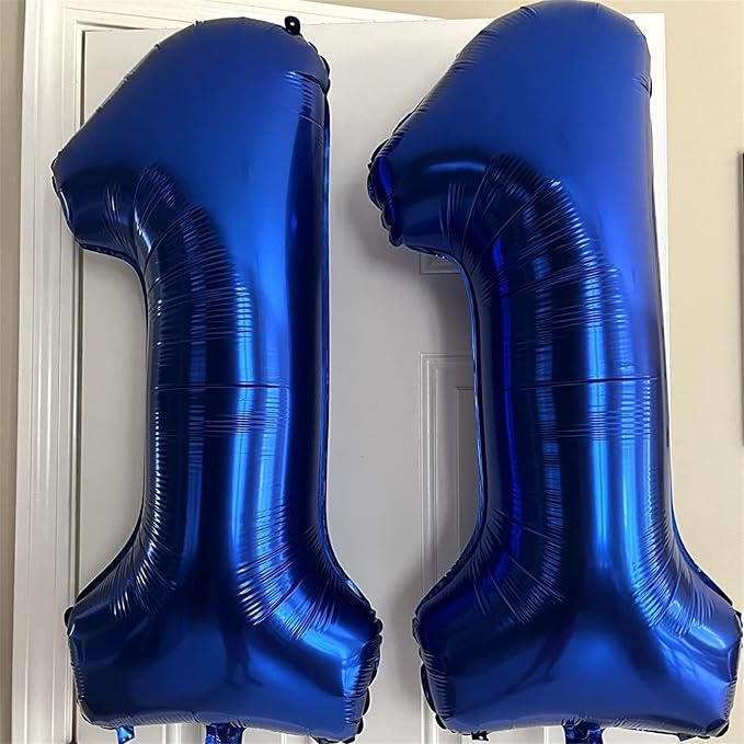 40'' Navy Blue Number 7 Balloon, Self Inflating Foil Number Balloons Set 0-9 - Image 7