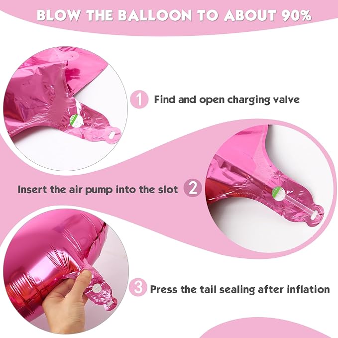 40 Inch Pink Number 4 Balloon Birthday Party Decorations - Image 6