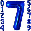Navy Blue 7 Balloon Number, 40 Inch Number 7 Balloon Big Dark Blue 7 Foil Mylar by BBPOOL