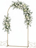 7.2FT Gold Wedding Arch Backdrop Stand, Heavy Duty Metal Half Arch by Unknown
