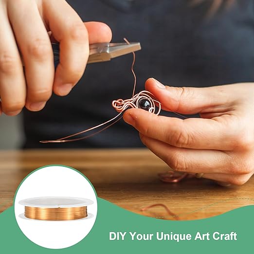 0.2 mm/32 Gauge Copper Wire for Jewelry Making, 82FT Copper Beading Craft Wire for Jewelry/Weaving/DIY Crafting/Planting, Color-Retaining [25M, Copper Tone]