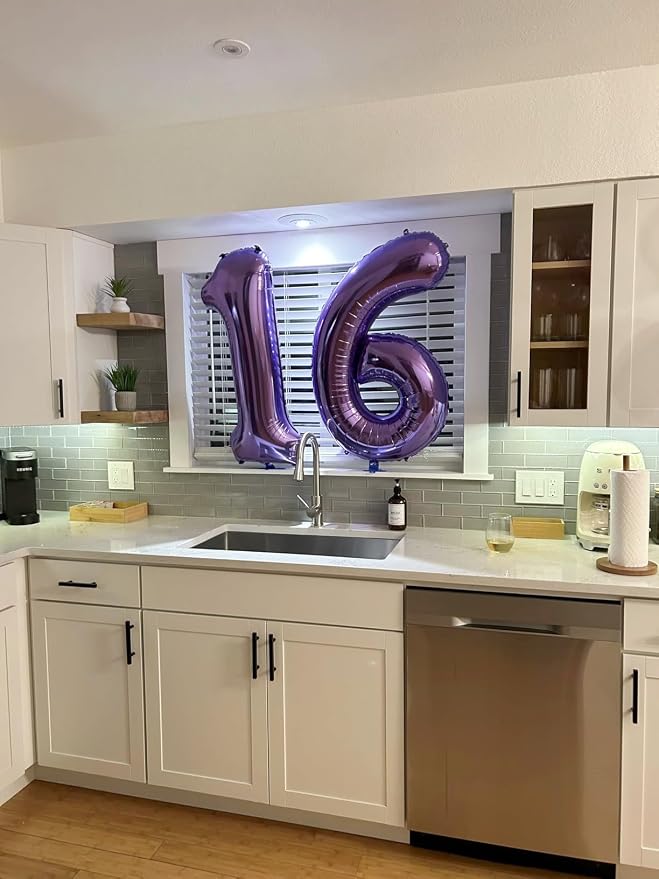 16 Balloon Numbers 40Inch for 16th Year Old Birthday Decorations, Inflation - Image 3
