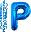 40 Inch Blue Letter P Balloons, DIY Phrase Foil Alphabet Letter P Balloons DIY by LHOAVWE