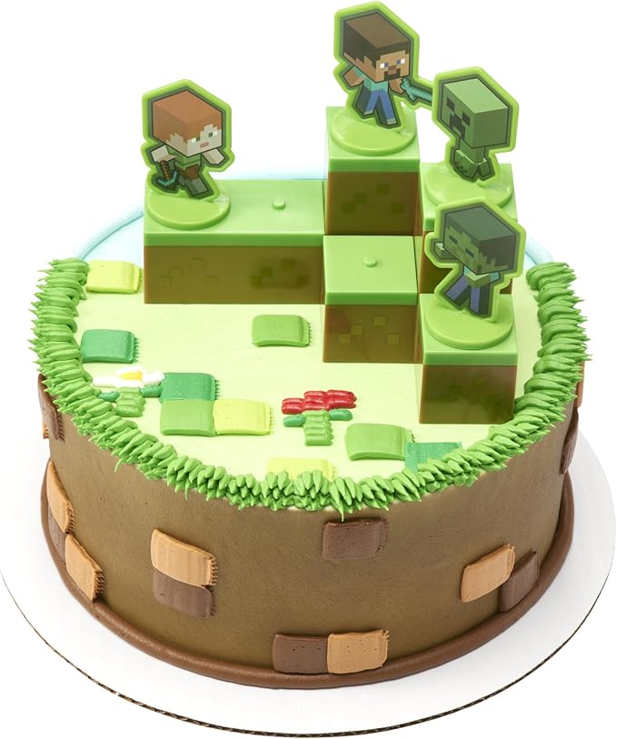 DecoSet® Mobs Beware Minecraft Cake-Topper, 6-Piece Stackable Cake-Decoration - Image 9