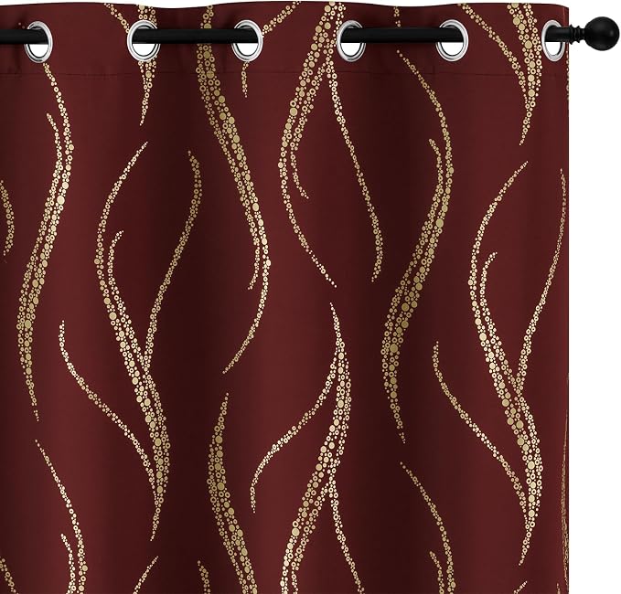 Yakamok Burgundy Blackout Curtains by Yakamok