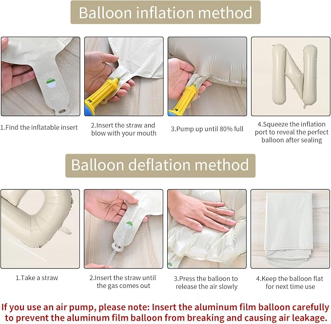 Biapian 40 Inch Giant Cream N Foil Balloon - Image 7