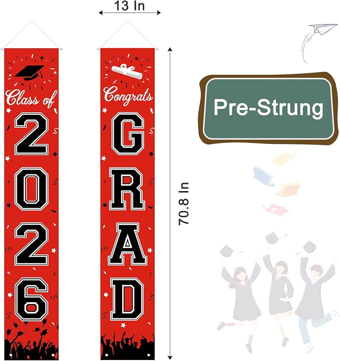 2026 Graduation Decorations, Graduation Banner Class of 2026, Hanging - Image 7