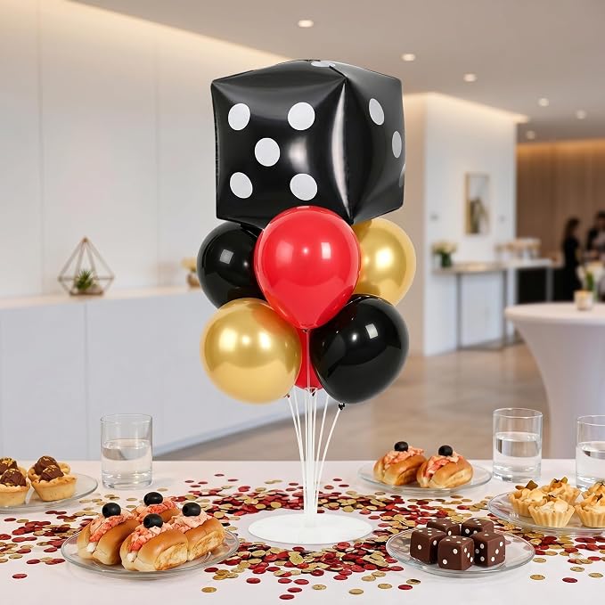 Casino Party Balloons Stand Kit 2 Sets Table Balloon Centerpieces - Image 4