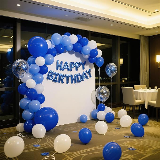 Blue Balloons Blue Party Decorations 100 Pack 12 inch Round Royal Blue Balloons - Image 6