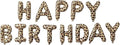 Leopard Print Happy Birthday Letters Decorations Balloon 16Inch Cheetah Letter by Unknown