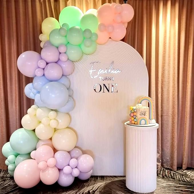 Pastel Balloons, 12 Inch 35PCS Light Pink Blue Yellow White Latex Balloon - Image 4