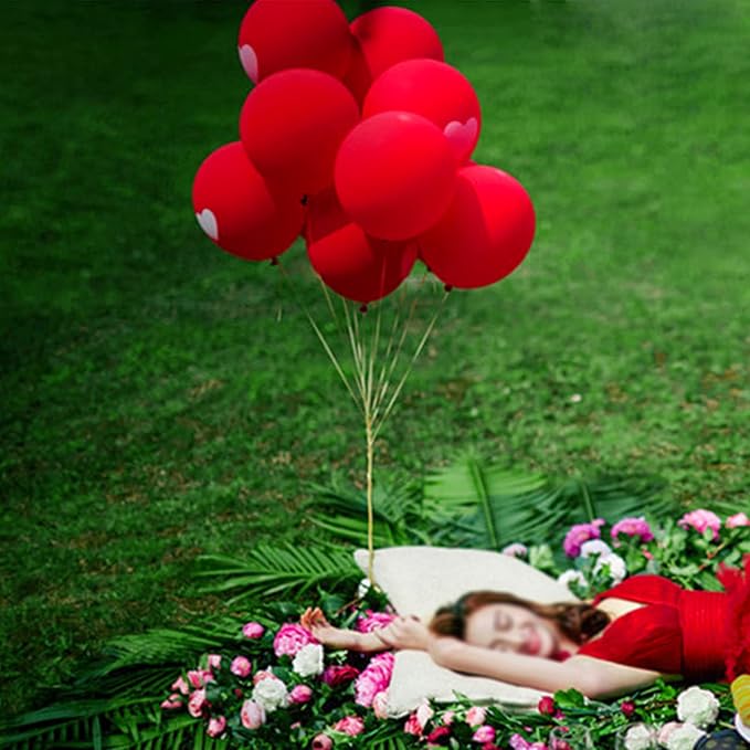 ASIYUHY Red Balloons 12 Inch 100 Pack Thicken Latex Red Balloon - Image 9