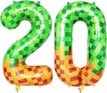 40 Inch Pixel Foil Number 20 Balloon by TNCDJKPA