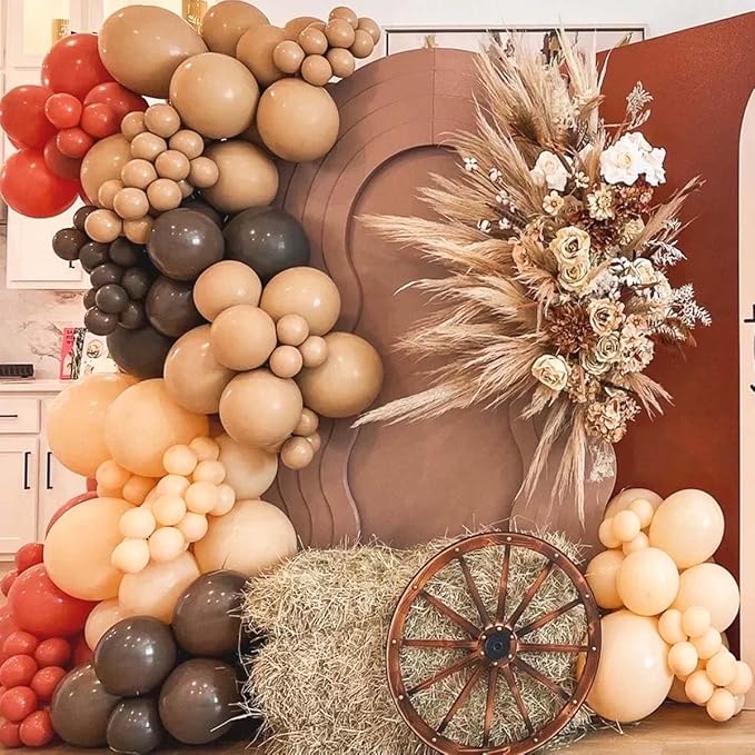 Boho Orange Brown Nude Balloon Arch Kit, Baby Bridal Shower, Wedding Decorations - Image 4