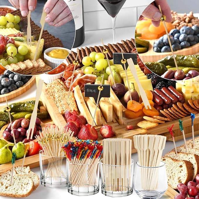 500PCS Cocktail Toothpicks for Appetizers, Party Skewers for Appetizers Picks - Image 3