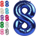 Night Blue Number 8 Balloon 40 inch, 8th Birthday Party Balloons Decorations | by Upgesy