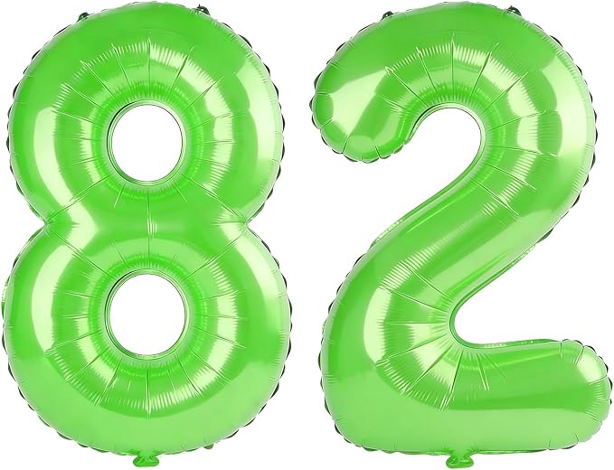 40 Inch Number 82 Balloons for 82nd Birthday Party Decorations, 0-100 Fruit by FOBELEC