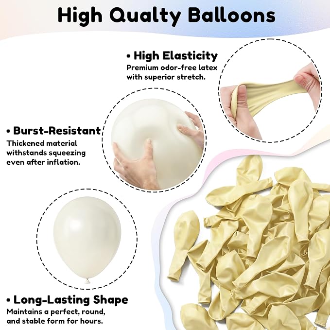 Sand White Balloons, Baby Shower, Anniversary, Graduation, Wedding Decorations - Image 5