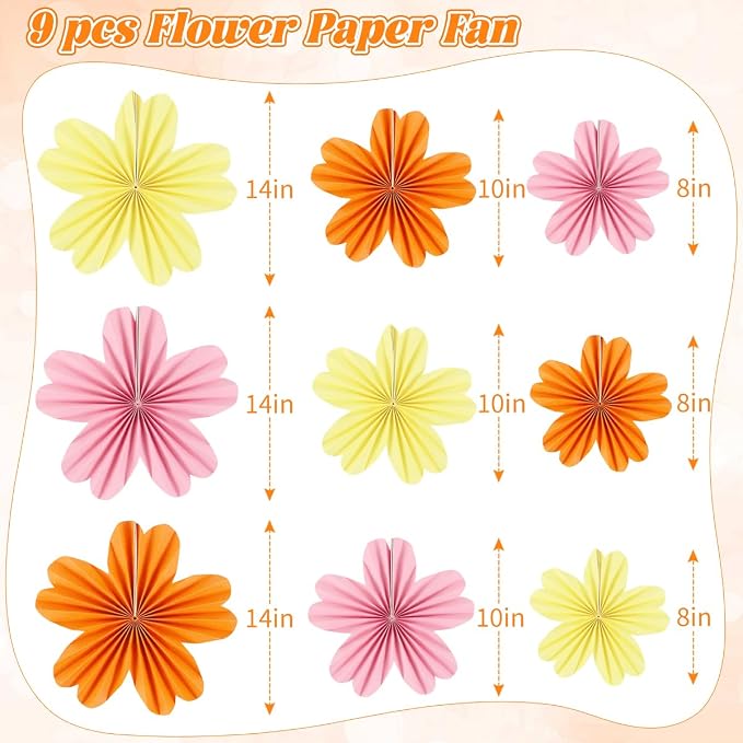 zilue Paper Fans Party Decorations Paper Flowers Decorations - Image 2