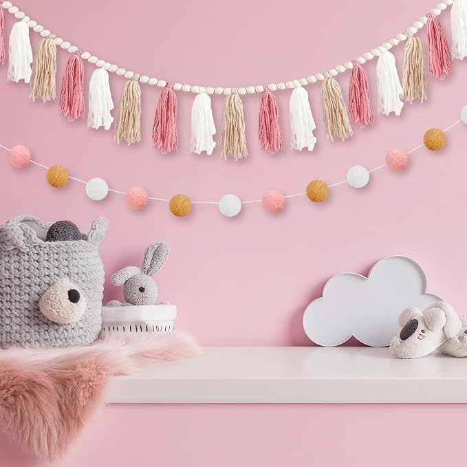 SmoothNovelty 2 Pcs Boho Tassel Garland Decor Include 1 Boho Tassel Garland - Image 5