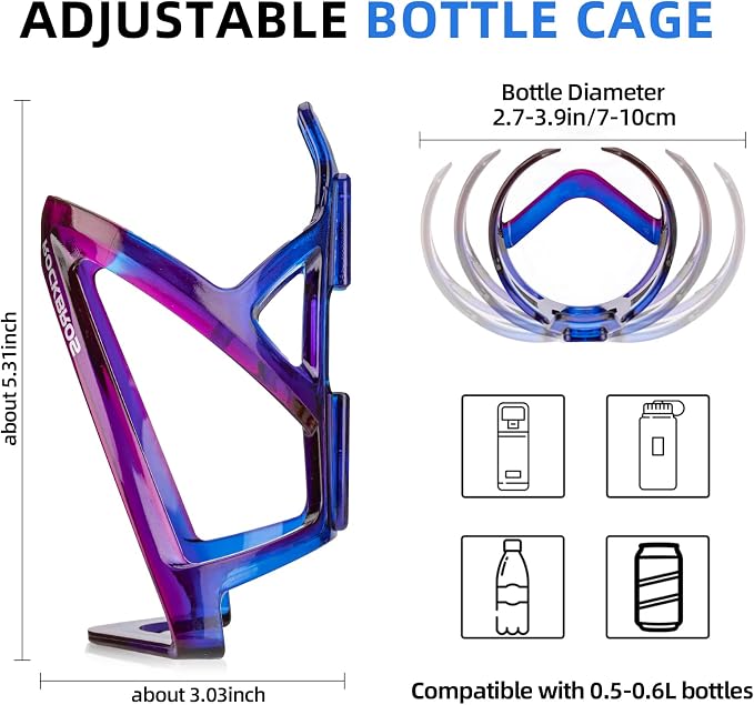 ROCKBROS Bike Water Bottle Holder Ultra-Light Bicycle Bottle Cages - Image 2