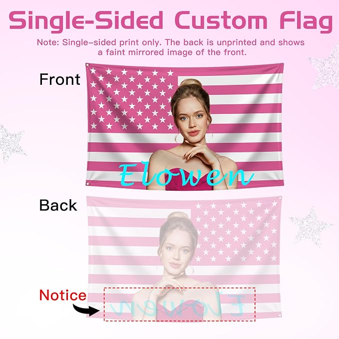 Custom Pink American US Flag - Image 6