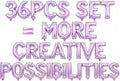 36 Pcs Pastel Purple Letter Balloons, Custom A-Z Set by GOGAKIE
