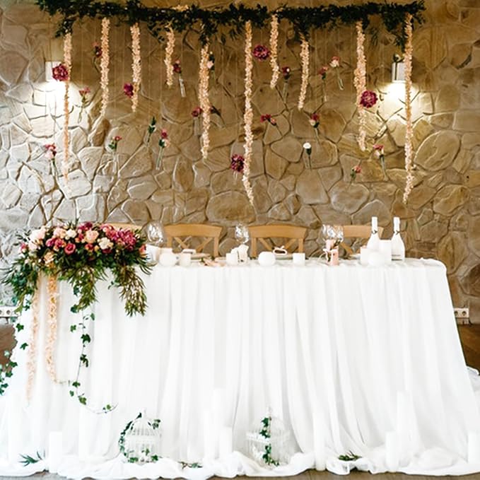 12 Pack Cheesecloth Table Runner, Runner Gauze Boho Wedding Decor Romantic - Image 6