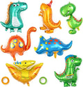 7 Pcs Dinosaur Balloons, Baby Dinosaur Foil Balloons, Giant Dino Animal Mylar by AIQINHU
